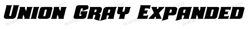Union Gray Expanded Italic字体转换